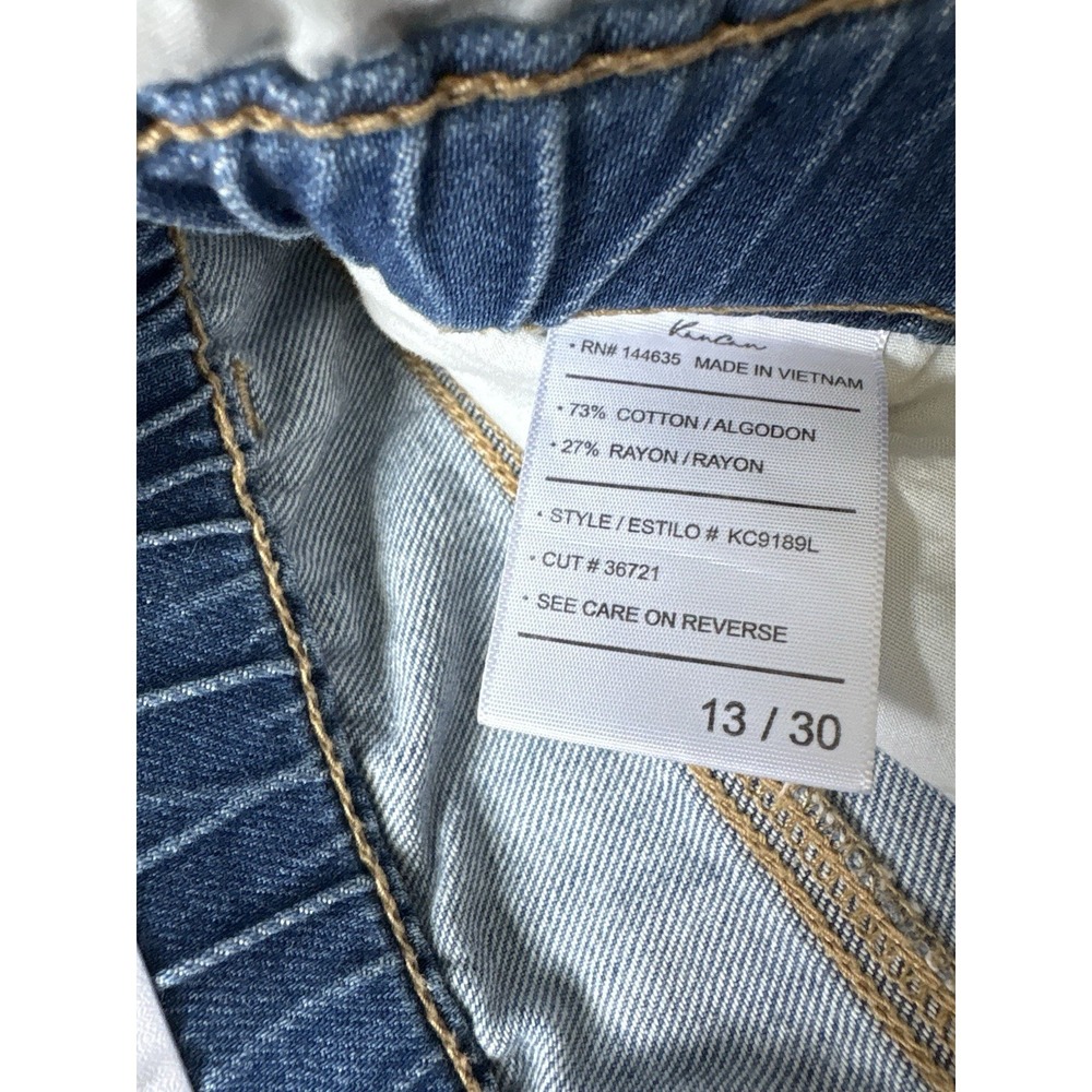 New KanCan KC9189L Paperbag Women's‎ High Rise Light Distressed Blue Jeans 13/30 - Picture 4 of 10